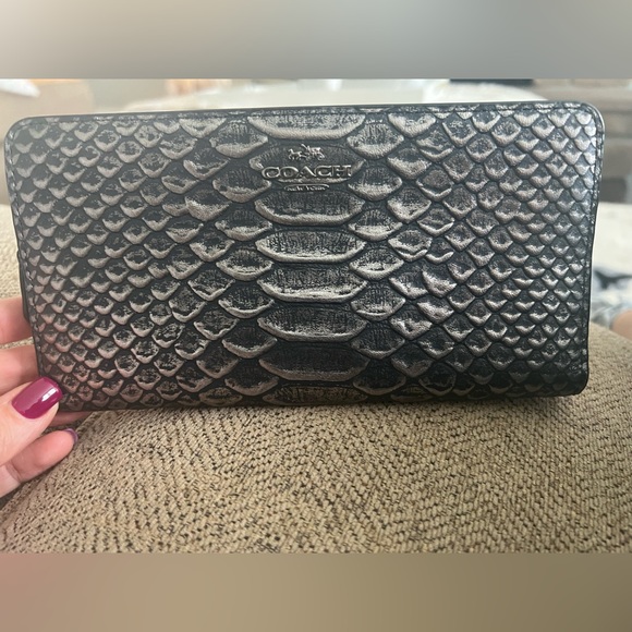 Coach Handbags - Coach Snakeskin Wallet